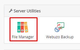 Akses File Manager Webuzo