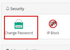 Change Password Webuzo