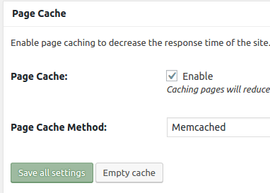 Cache enabled
